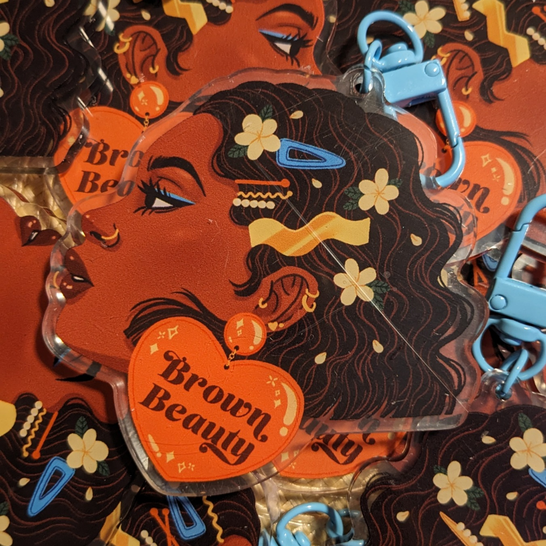 Brown Beauty Keychain