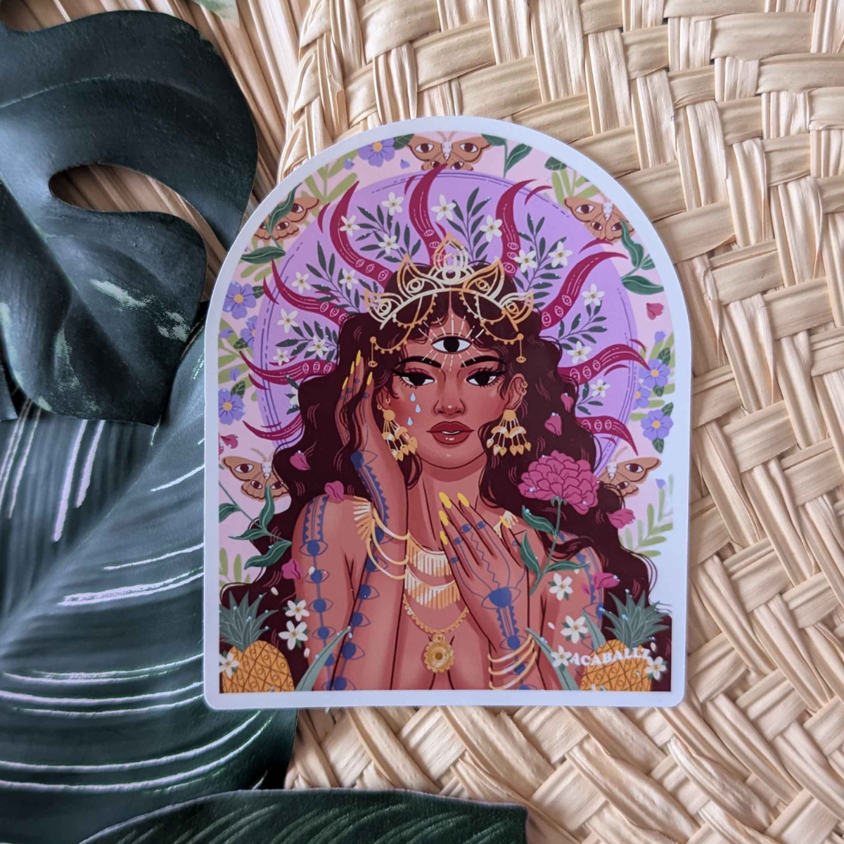 Dalikamata Goddess of the Eyes Sticker