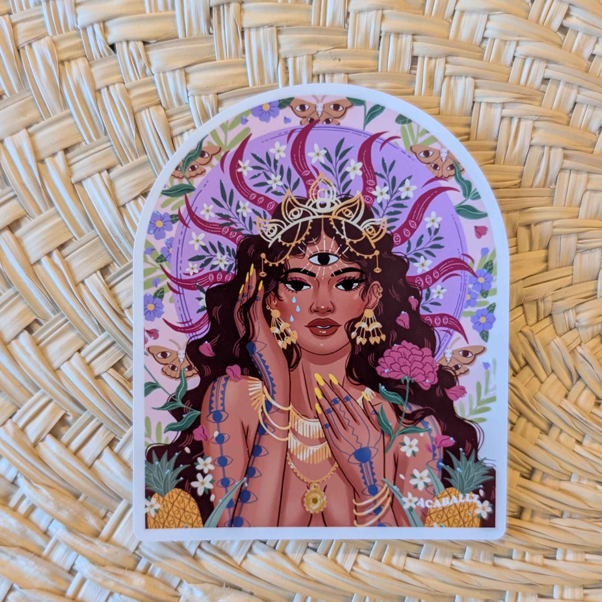 Dalikamata Goddess of the Eyes Sticker