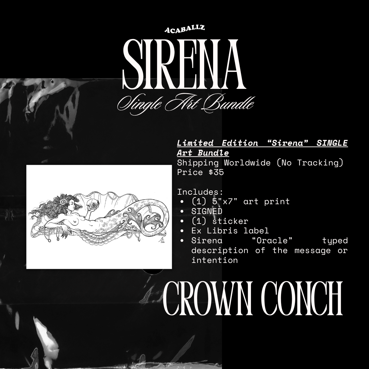 CROWN CONCH Sirena Art Bundle (SINGLE BUNDLE)