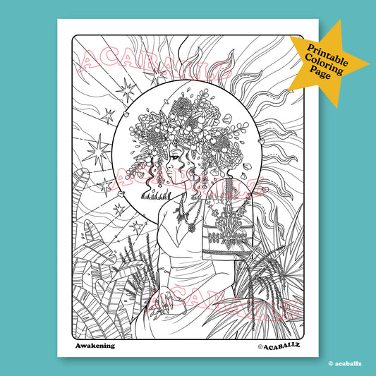 Awakening Coloring Page ★ Digital Download