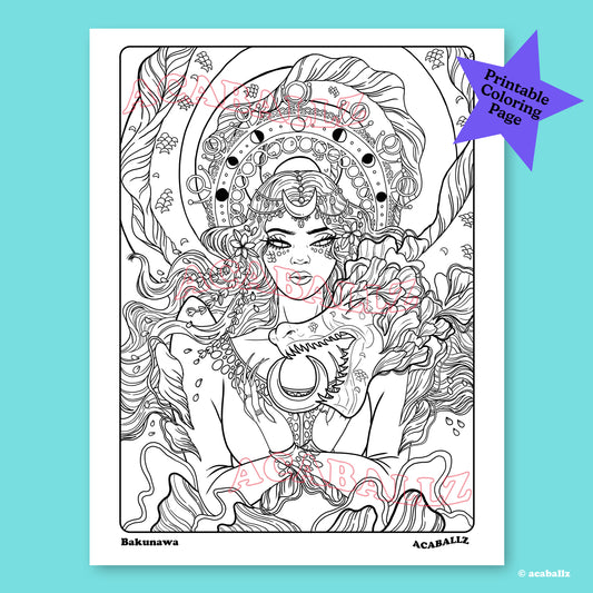 BAKUNAWA Coloring Page ★ Digital Download