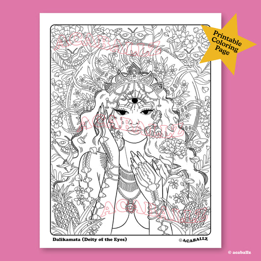 Dalikamata Coloring Page ★ Digital Download