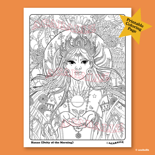 HANAN Coloring Page ★ Digital Download