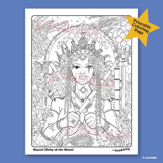 Mayari Coloring Page ★ Digital Download