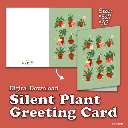 Digital Download ★ Silent Plant Greeting Card