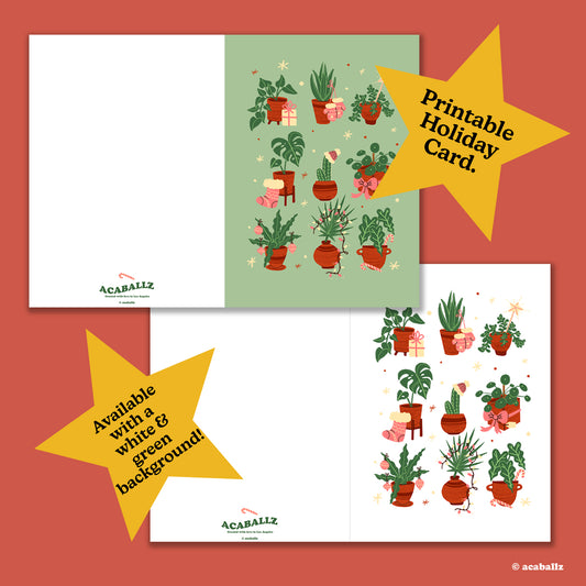 Digital Download ★ Silent Plant Greeting Card