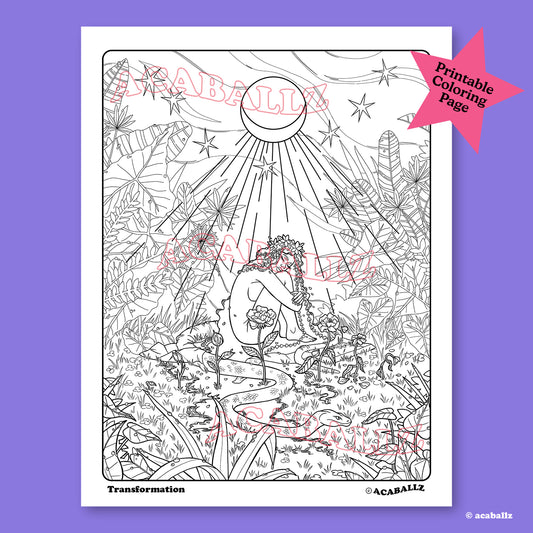 TRANSFORMATION Coloring Page ★ Digital Download