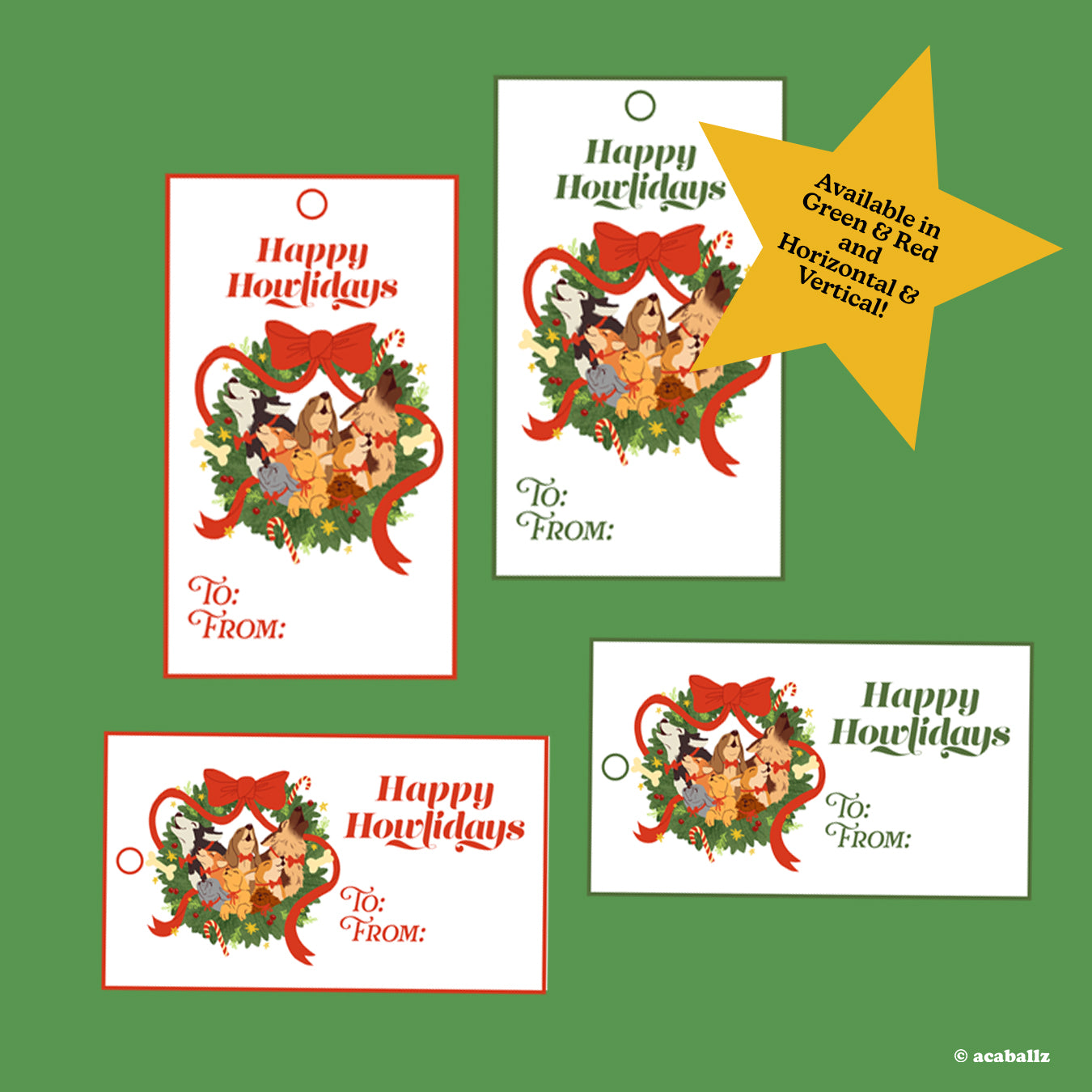 Digital Download ★ Howliday Gift Tags