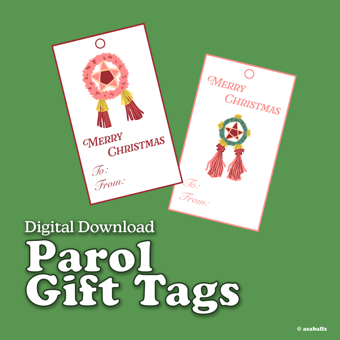 Digital Download ★ Parol Gift Tags