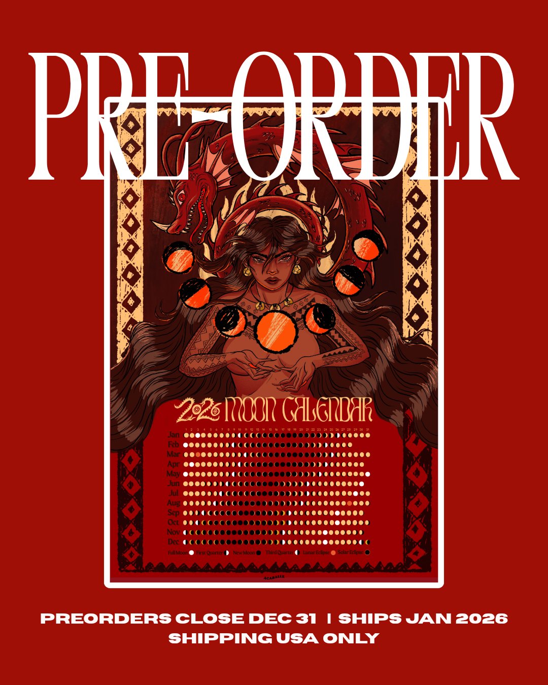 2026 Moon Calendar (PRE-ORDER)